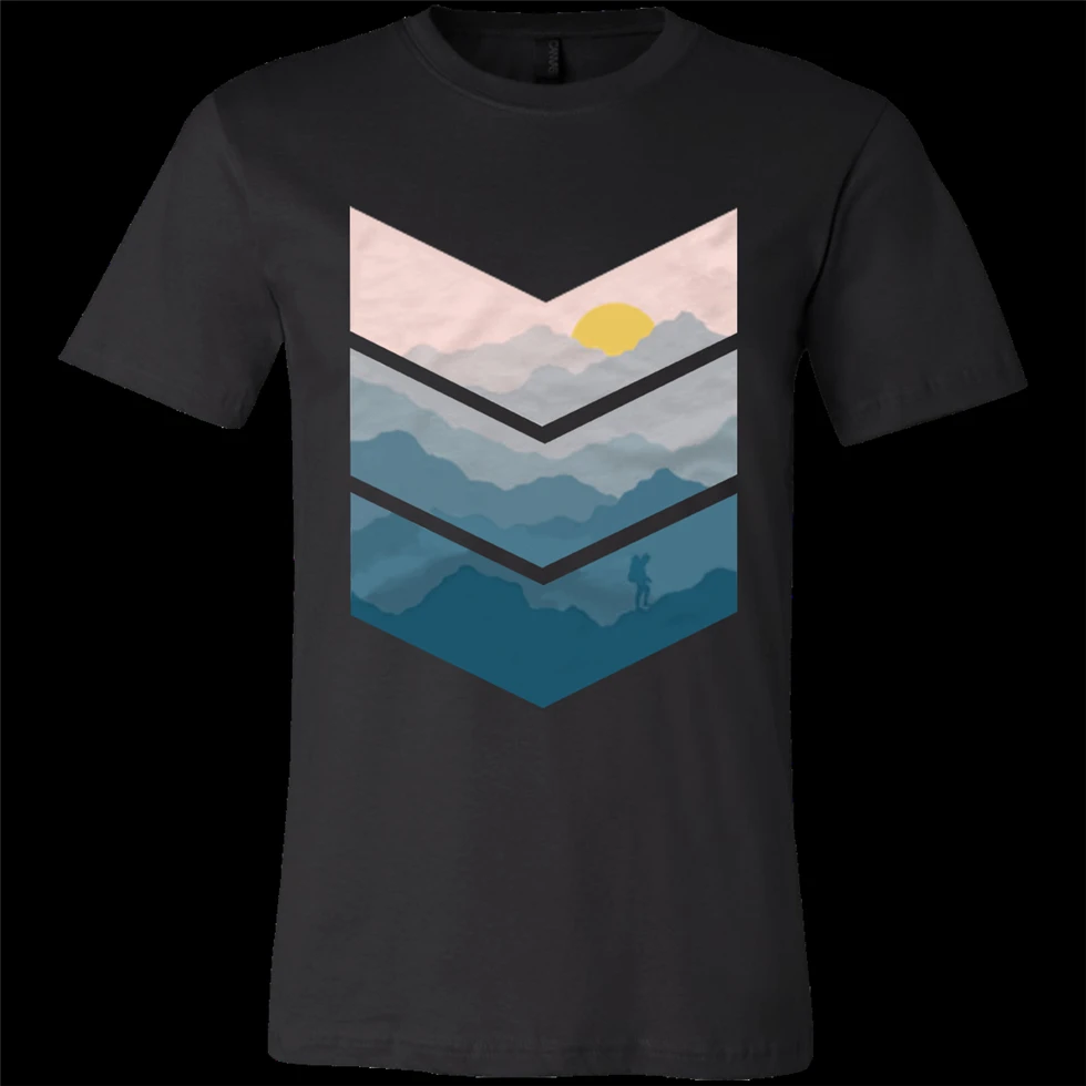 T-Shirt Men - Hiking T Shirt Custom Screen Printed Tee New Fashion Design For Women | Мужская одежда