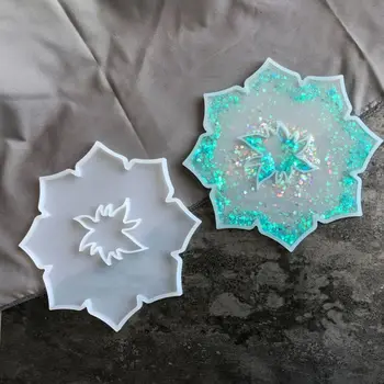 

Resin Crystal Epoxy Mold Irregular Flower Coaster Casting Silicone Mould DIY Crafts Tray Fruit Plate Decoration Making Tools