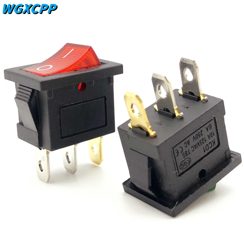 1/4 шт. вкл/выкл Мини тумблер KCD1 15*21 мм 6A 250VAC/10A 125VAC 3Pin 2/3 позиция электрическое