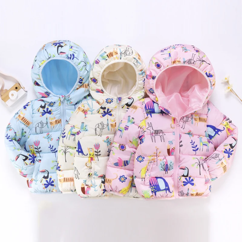 

Winter Jacket Kids Baby Girl Clothes 2019 Hooded Lovely Casual Cotton Outerwear 2-6 Years Korean Children's Coat Boys