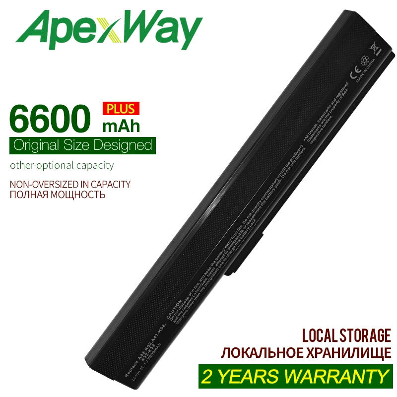 6600 мАч аккумулятор для ноутбука Asus k52f A32-K52 A52j A31-B53 A31-K52 A41-K52 A42-K52 A52f A52D F85 F86 k42 K52L681 A42f A42j