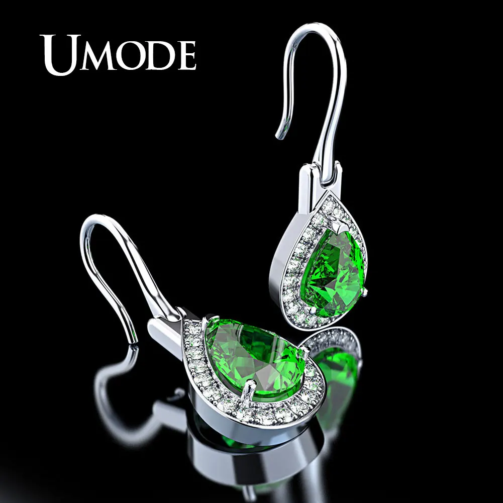 UMODE, Винтажные серьги в форме капли, ювелирные серьги для женщин, роскошные свадебные висячие серьги с кристаллами, корейская мода UE0592