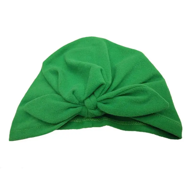 Новое поступление года; шапка для маленьких девочек с милым бантом; 9 ярких цветов; шапка-тюрбан для новорожденных; эластичные шляпы для малышей; - Цвет: Армейский зеленый