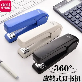 

Deli 0434 Rotatable Stapler Life Daily Use Office Business Stapler 100 Ring