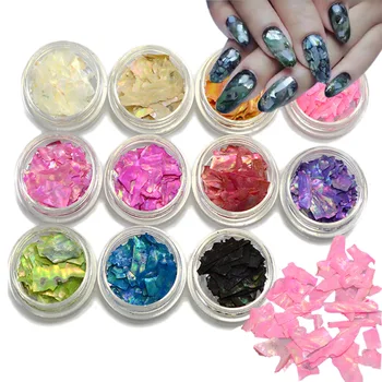 

best Nail Glitter Shiny Matte Shell colorful Nail Art Pigment Dust Powder Manicure Nail Decorations cad05