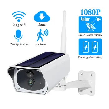 

2MP CCTV Video PIR Two Way Audio Solar Panel WIFI Camera 1080P Security HD Wire-Free Battery IP Camera Outdoor IP67 WaterProof