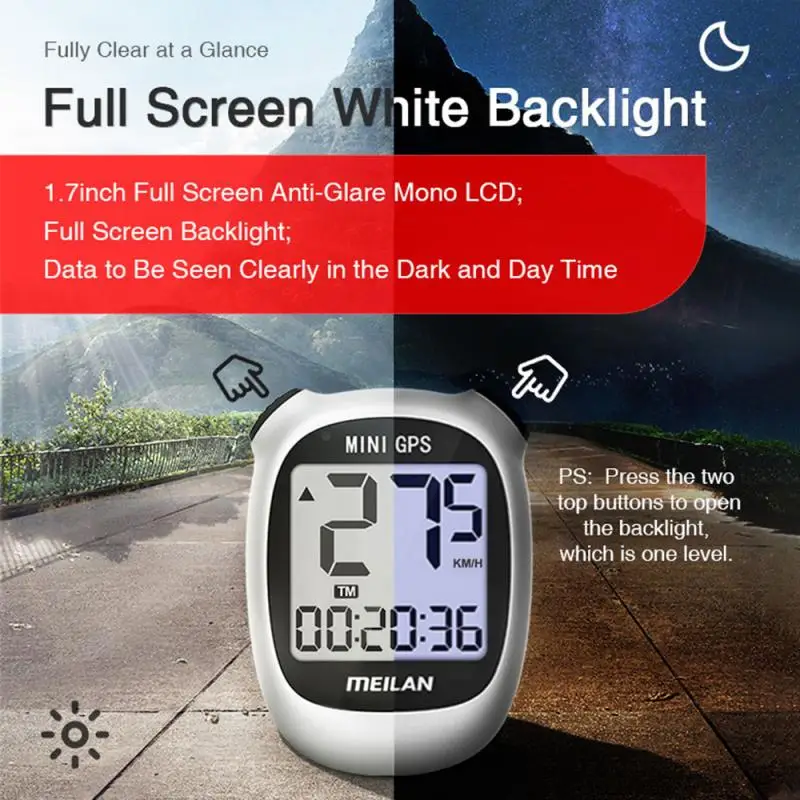 MEILAN M3 ̴   ǻ LCD ÷  ANT IPX5  MTB  GPS ӵ  ׼