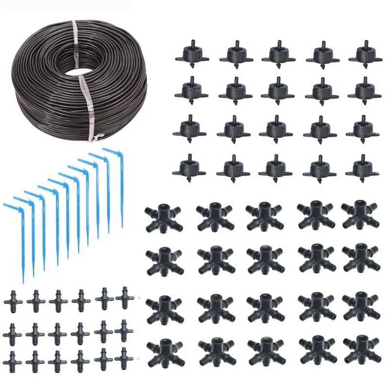 

20M 40PCS Drip Arrow Automatic Watering 2 or 4 Branches Bent or Straight Arrow Dripper Micro Drip Irrigation Kit System Garden