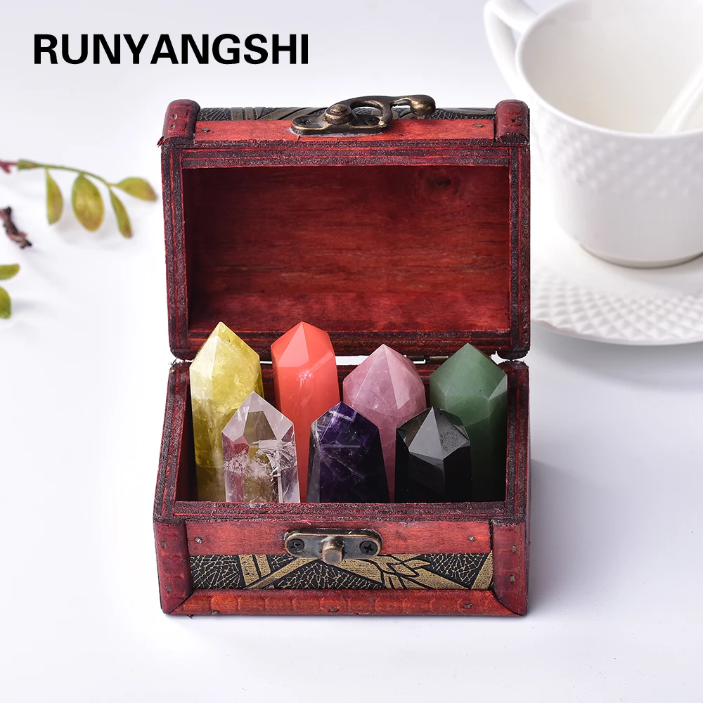 Runyangshi 1 комплект деревянный ящик с сокровищами костюм семь звезд массив