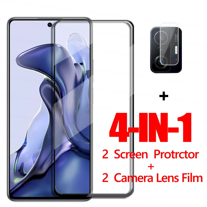4 In1 Per Xiaomi 11T Proteggi Schermo In Vetro Xiaomi 10T 11T 12T Pro 10T Lite Pellicola Protettiva In Vetro Temperato Xiaomi 11T Pro