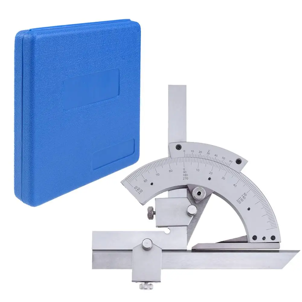 Universal Protractor 0-320 Degree Precision Goniometer Angle Measuring Finder Ruler Tool Roller Woodworking Measuring Tools afbeelding