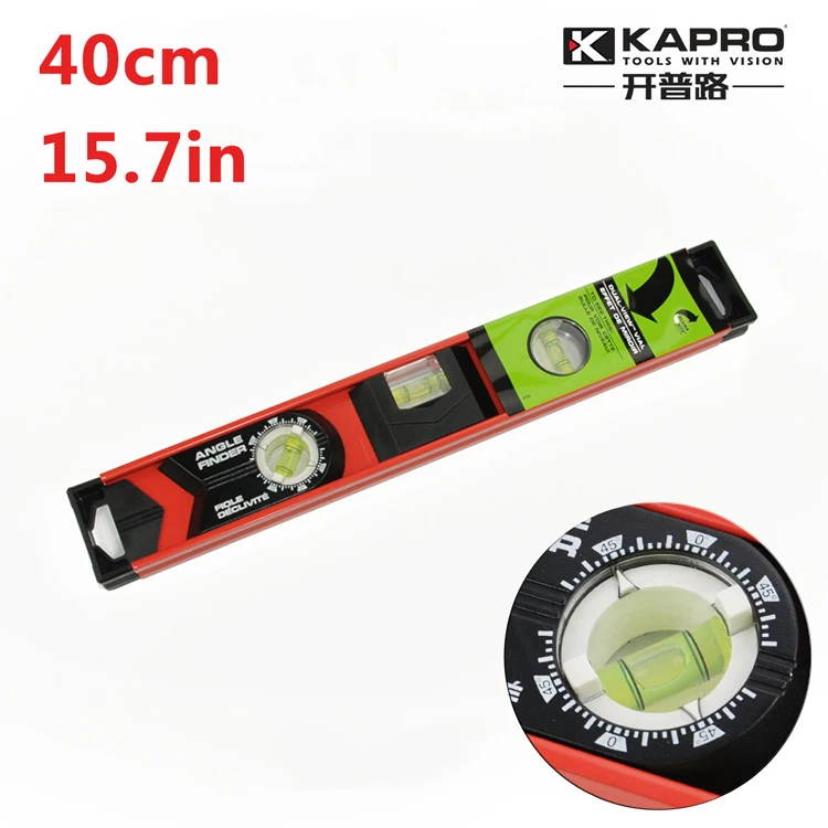 KAPRO High Precision 360 Degree Rotating Aluminum Alloy Triple Bubble Level Ruler 40cm Thicker Measurement Tools Spirit Level (8)