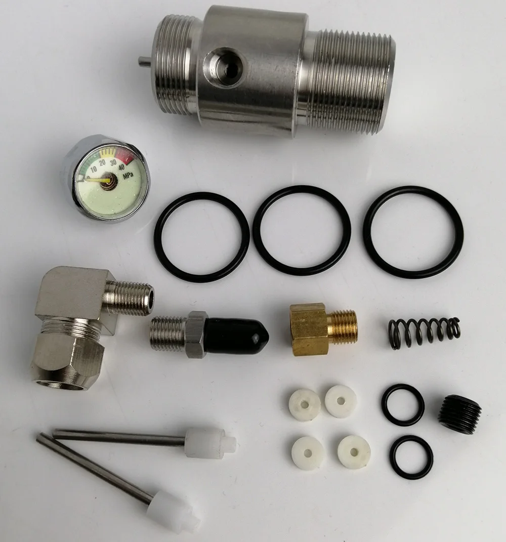 1 Set New Hot Aluminum/Stainless Steel Valve PCP 3000PSI Valve Threaded Tank M28*1.5 With Spare Parts Outdoor Accessories Pump