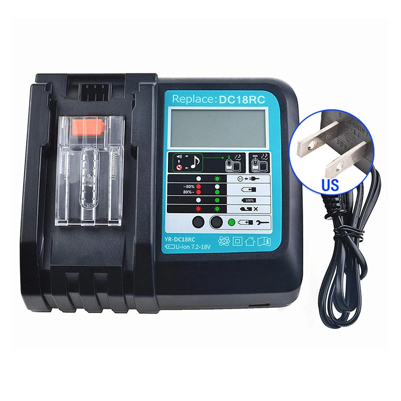 

Quick Charger For Makita 14.4V-18V BL1845 BL1860 Screen LED Indicator Replace