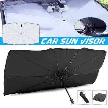 

Front Windshield Auto Sunshade Umbrella + 4Pcs Window Mesh Cover Sun UV Protector Parasol For Car