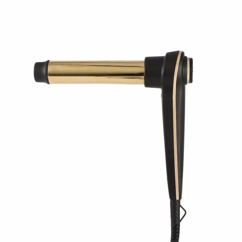

Eu Plug Hair Curling Iron With Even Heat 24K Gold Plated Long-Lasting Curls&Digital Accuracy Temperature Display Hair Curler Wan