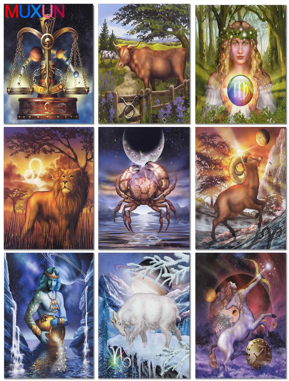 

5D Diamond Embroidery Twelve Gemini Drawings Cross Stitch Dmc Mosaic Painting Drawings Crystal Mountain Needlework For Home H825