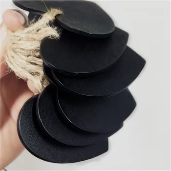 

80Pcs Heart Shaped Tags for Wedding Black Craft Hang Tags with String