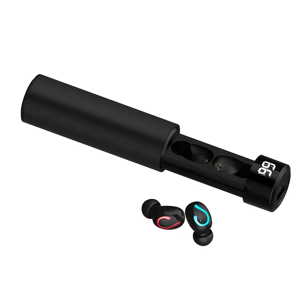 Bluetooth Earphone Digital Battery Power Display Wireless In-Ear Type Headset Power Bank Earbuds