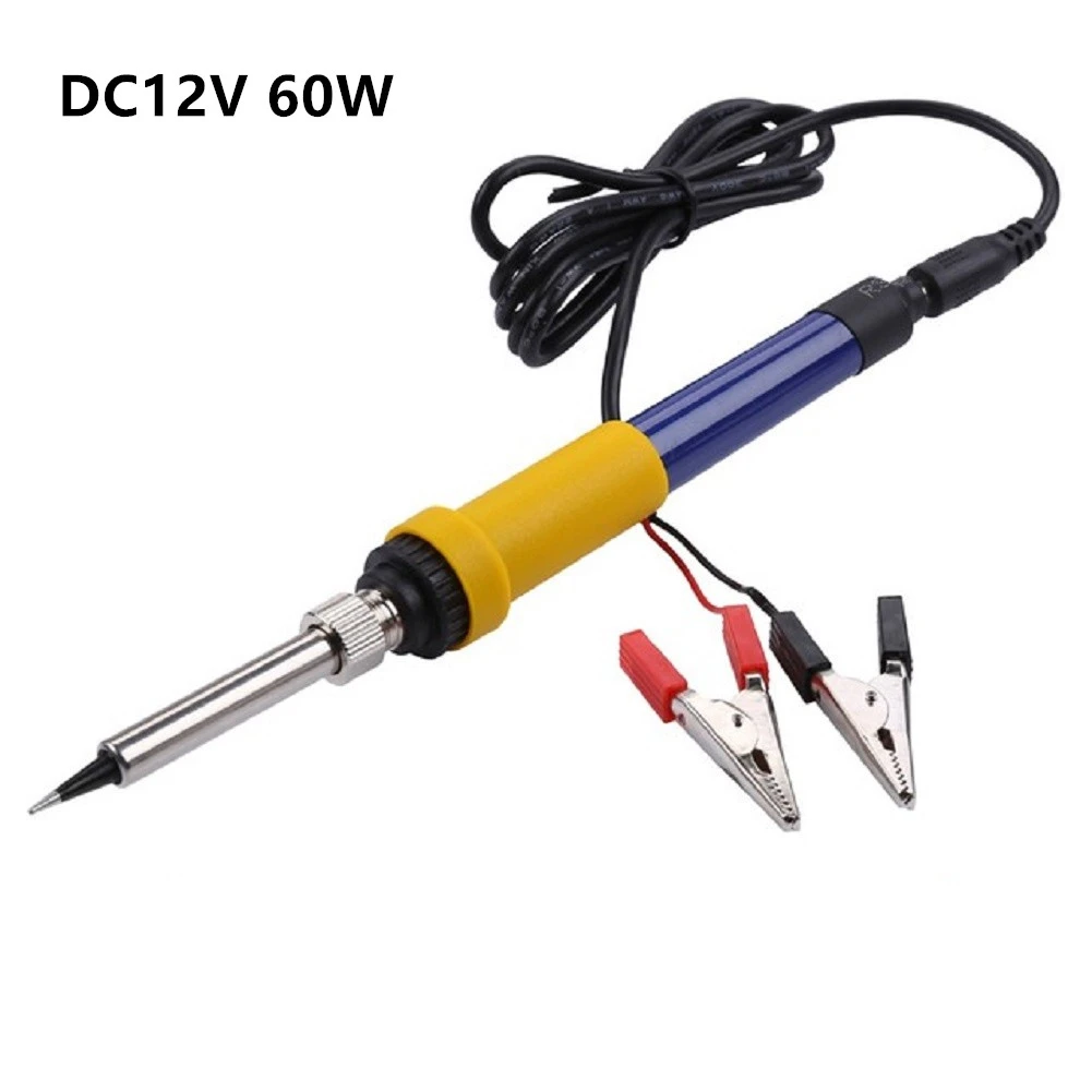 DC 12V Soldering Iron Car Battery Low Voltage Electrical Soldering Iron Alligator Clip 60W Portable Welding Repair Tool arc welders