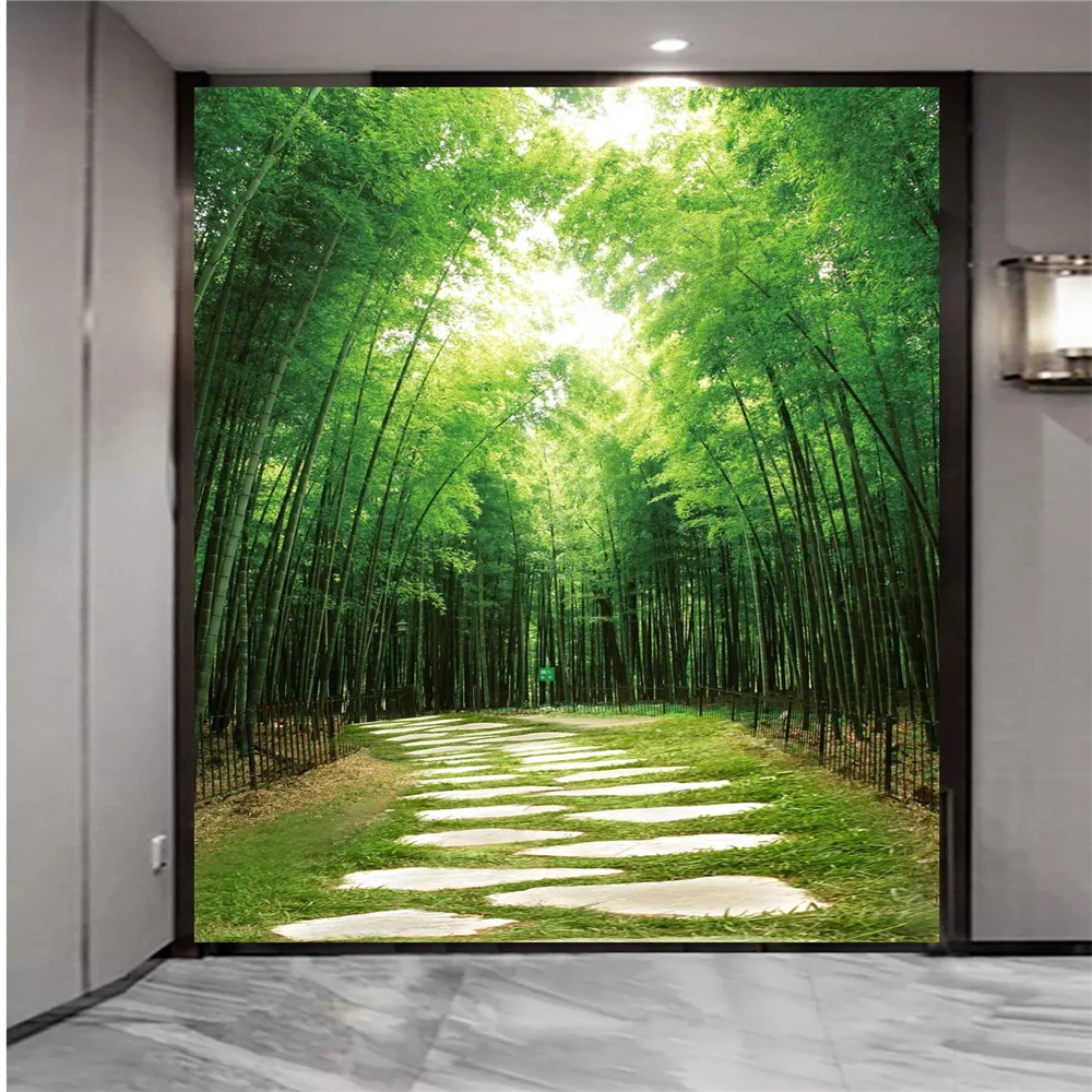 

Drop Shipping Custom Wallpaper 3d Mural Fresh Greenway Entrance Aisle Decorative Wallpapers For Living Room 3d Papel De Parede
