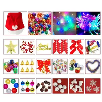 

140pcs/104pcs/82 Pcs Christmas Ornaments Set Exquisite Christmas Tree Decorations New Year Gifts Party Decoration Home Mall Deco