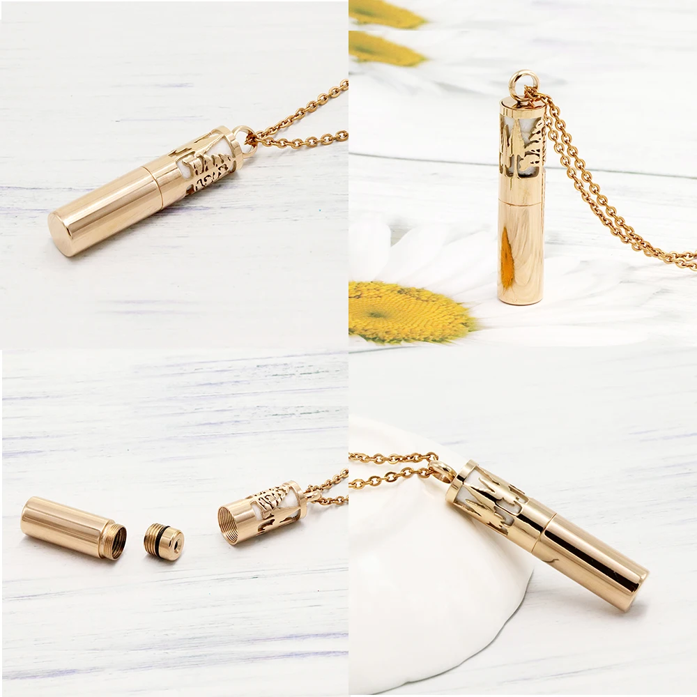 1-A-PEOS27-1-5 rose gold stainless steel diffuser essential oil storage with container