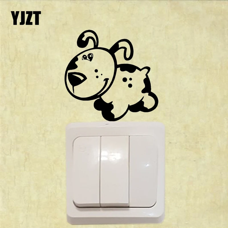 YJZT Cute Pet Dog Children Room Decor Animal Pattern Wall Switch Sticker Vinyl Decal S19-0704 | Дом и сад