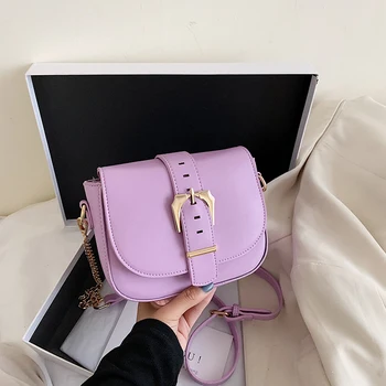 

purses and handbags Fashion solid PU leather simple women's Shoulder Messenger Bag bags for women 2020 sac a main femme