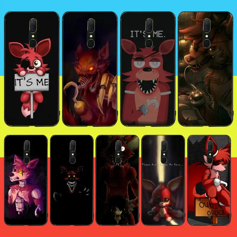 CUTEWANAN Fnaf Plush Foxy Black TPU Soft Rubber Phone Cover For Oppo A5 A9 2020 Reno Z Realme5Pro R11 case | Мобильные телефоны и