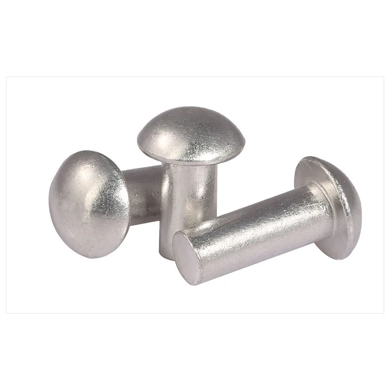 GB867 [M2-M8] Aluminum Solid Round Head Rivet Alloy Self-plugging Rivet Semi-round Head Aluminum Rivet Solid Rivet