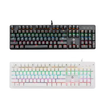 

USB Wired Gaming Keyboard 104 Key Colorful LED Backlit Mechanical Keyboad Computer Laptop Luminous Keypad for Office Cybercafe