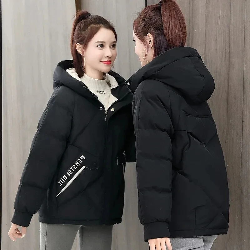 Women's Jackets 2022 New Women Parkas Winter Jacket Hooded Loose Cotton Padded Parka Female Casual Oversize Puffer Coat Outwear - 3