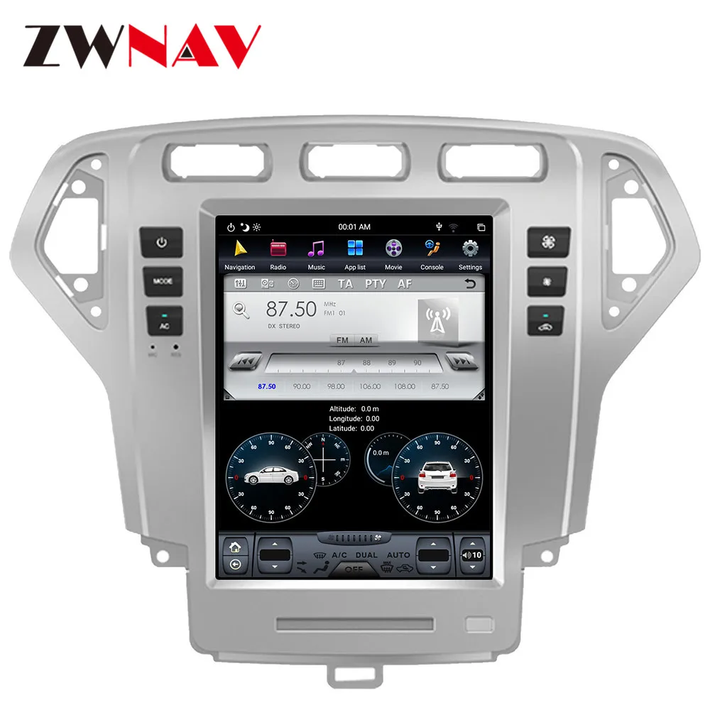 DSP Carplay vertical Tesla screen Android 9.0 Car Multimedia Player For Ford Mondeo MK4 2007-2010 GPS Radio stereo Map head unit