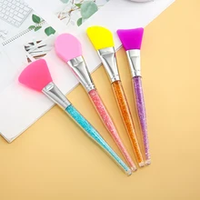 Pinceaux de maquillage en Silicone pour masque Facial, avec strass, multifonction, pour fond de teint, outil de beauté cosmétique