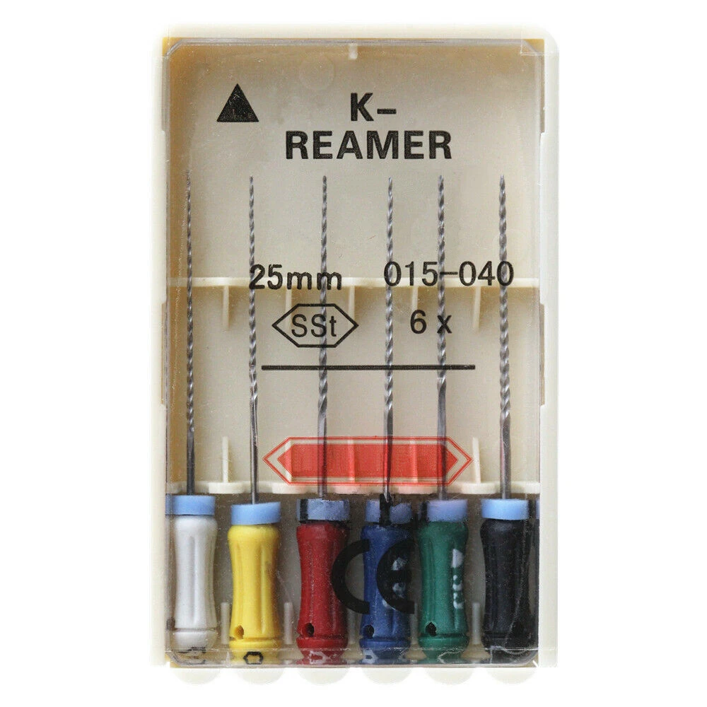 10 пакетов стоматологических K-REAMER файл 21 мм и 25mm15-40 эндодонтическая ручная работа из нержавеющей стали Эндо корневой канал напильники