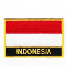 Нашивки с вышивкой, Национальный флаг, флаг Индонезии, нашивки с железом на 8,0x5,0 см, Заказные нашивки