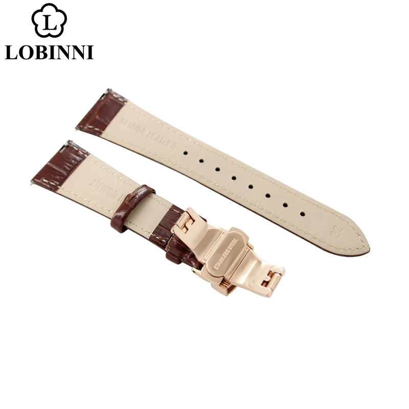 Lobinni-fivela de Relógio Pulseira Botão Fecho Oculto Fivela de Borboleta Preto Dourado com Ferramenta de Remoção de Relógios 22 mm 21 mm 20 mm - Image 2