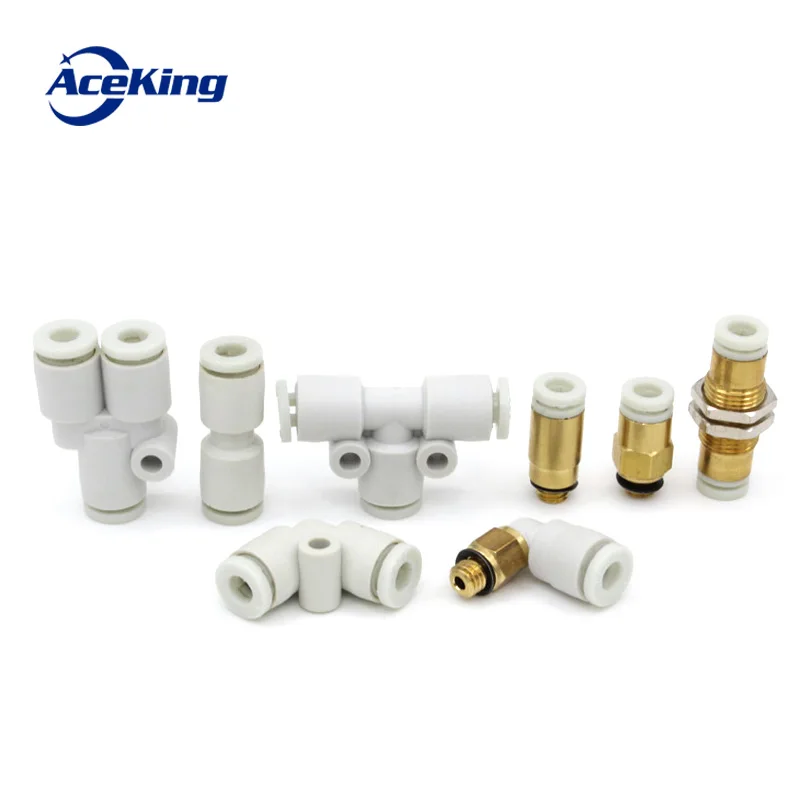 

10 pcs KJU mini, Y, T, equal diameter, variable diameter, T, tee, quick connector, kjt04-00, kju06-00, cylinder connector