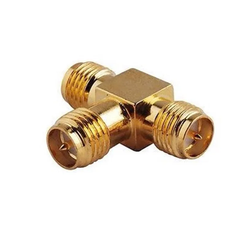 2pcs SMA Female Plug Connector 3 Way RF Adapter RP-SMA-KKK For Cell Signal Booster Repeater | Обустройство дома