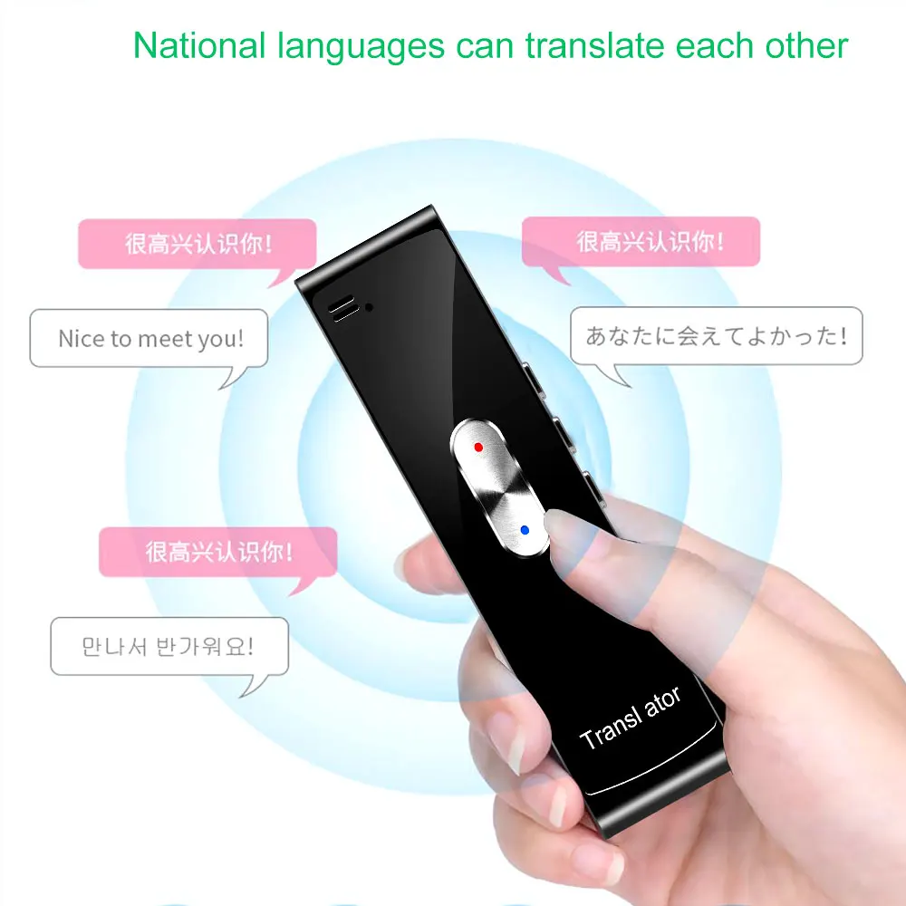 T8s Мини карманный мгновенный голосовой переводчик речевой перевод Bluetooth двусторонний в режиме реального времени 40 язык для деловых встреч и путешествий