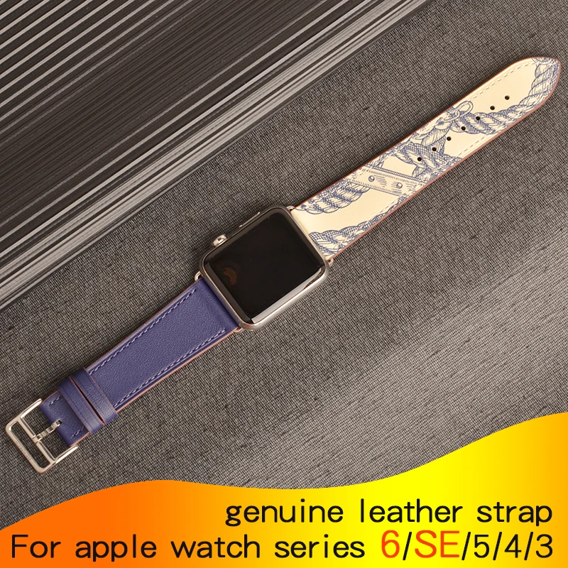 [Акция] ремешок Kebitt для Apple Watch Series 7 6 Se 5 4 3 2 1 Iwatch кожаный с одной петлей мужчин и