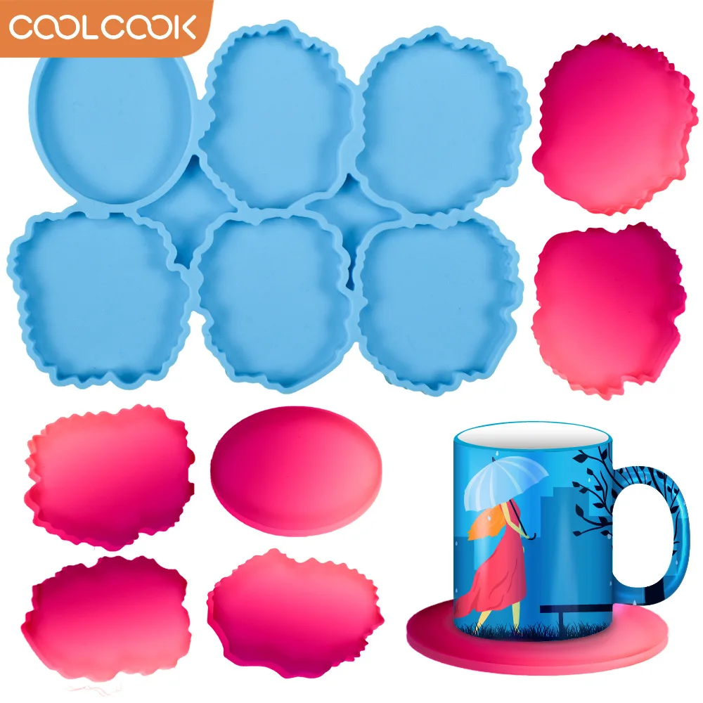 Форма для подноса неправильной формы кругов и смолы поделок сделай сам УФ