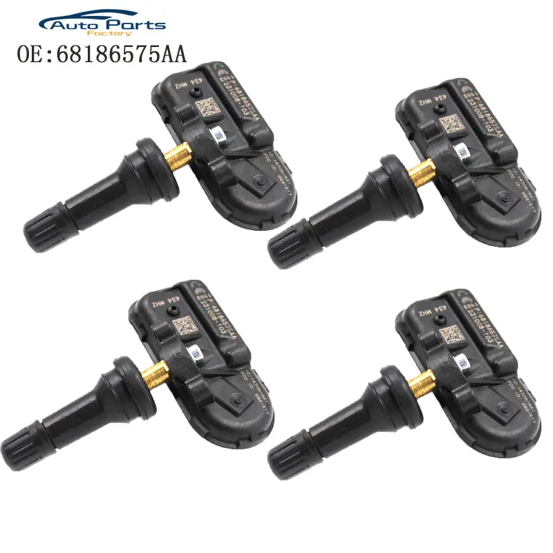 4 шт. датчик давления в шинах TPMS для Jeep Cherokee 68186575AA