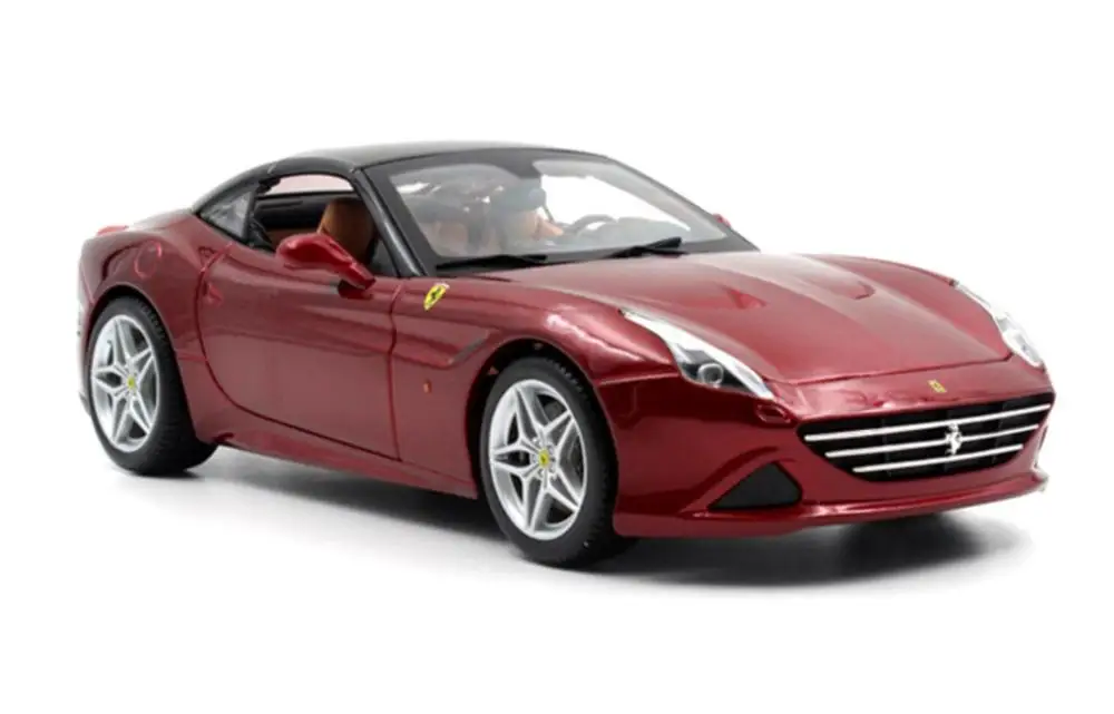 JZ) Bburago 1/18 1:18 Ferrari 488 GTB спортивный гоночный автомобиль Транспортное средство литье под давлением дисплей Модель игрушки на день рождения для детей мальчиков и девочек - Цвет: California T Red