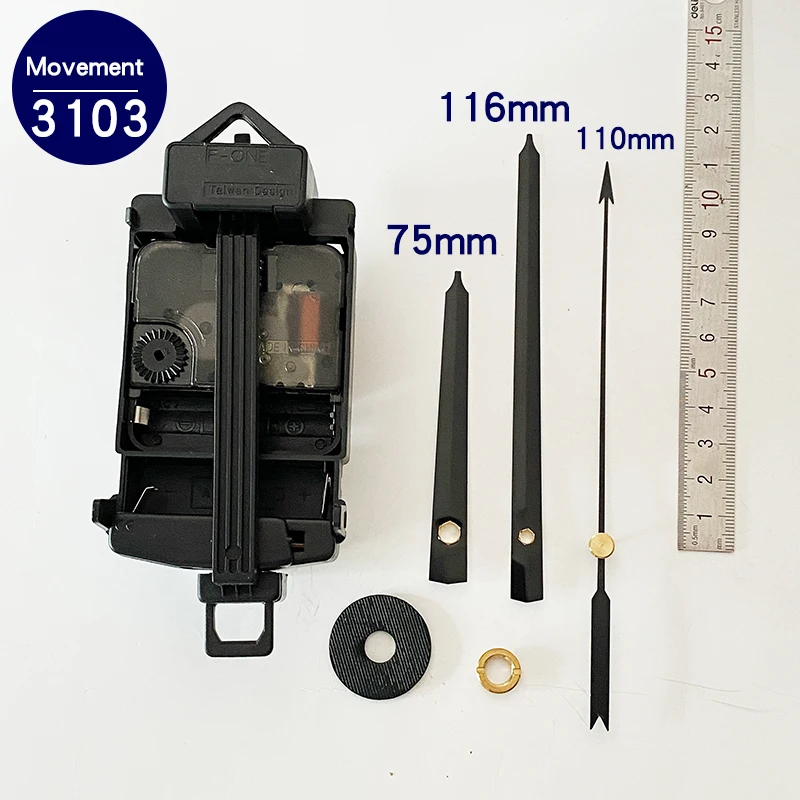 Pendulum Clock Movement Quartz Wall Diy Kits Replacement  Mechanism (Shaft Length 0.23 Inch)