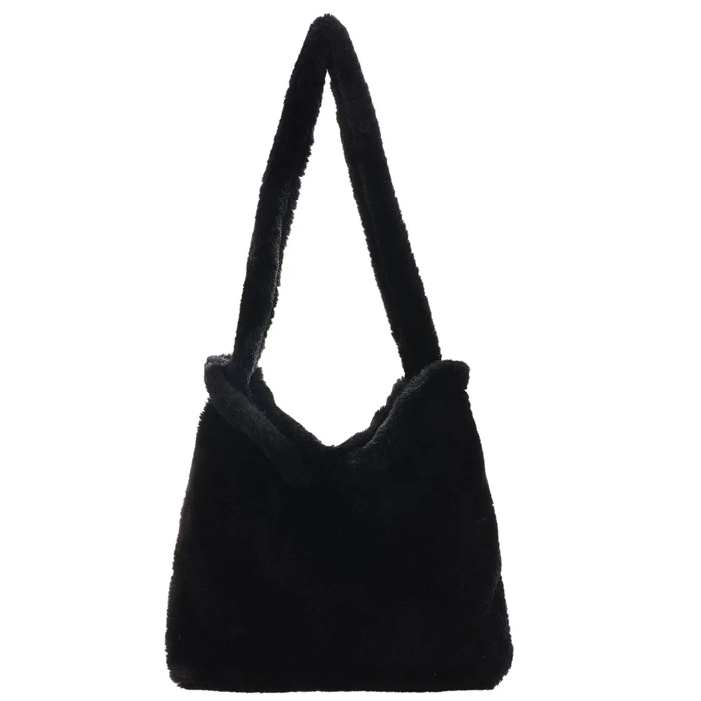 Tanie Retro wzór w cętki torby dla kobiet 2021 miękki pluszowy torby na sklep