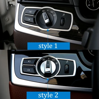 

For BMW 5 Series X3 X4 F10 F25 F26 Car Headlight Switch Frame Cover Stickers Internal Decoration Auto Accessories Car-styling