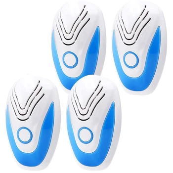 

4Pcs Electronic Pest Repellent Ultrasonic Pest Repeller Indoor Plug in Pest Control for Insects, Spiders, Fleas EU Plug