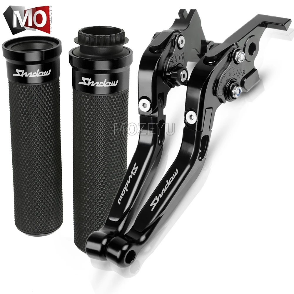 For Honda VT 750S 750RS 750C Ace VT 750 S RS C Ace Motorcycle Accessories CNC Brake Clutch Levers Handlebar Hand Grips Set - Цвет: Black